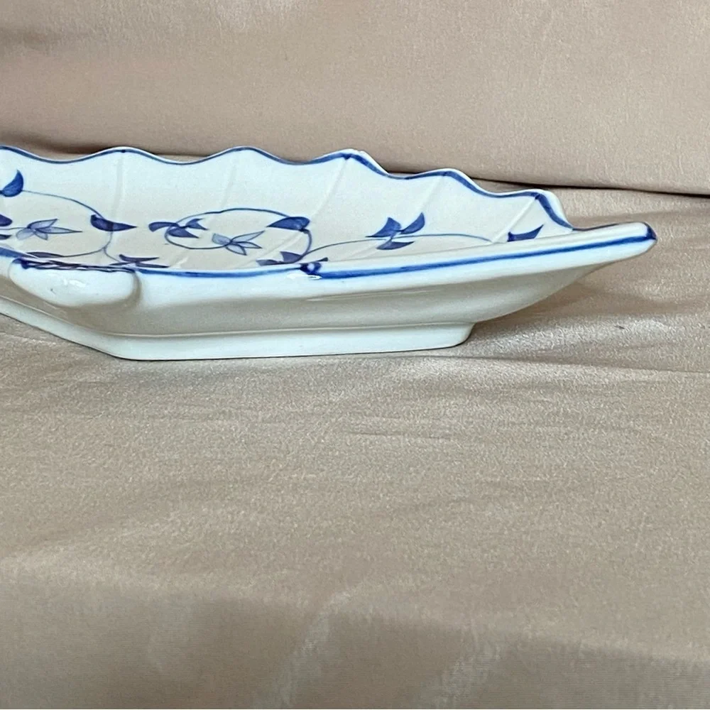Vintage Porcelain Fan Decorative Plate - Picture 5 of 7